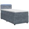 vidaXL Boxspring Bed met Matras en LED Donkergrijs 90 x 190 cm Fluweel