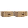 vidaXL Wandbeugel Bedkast 2 pcs Artisanaal eiken 49 x 34,5 x 20 cm