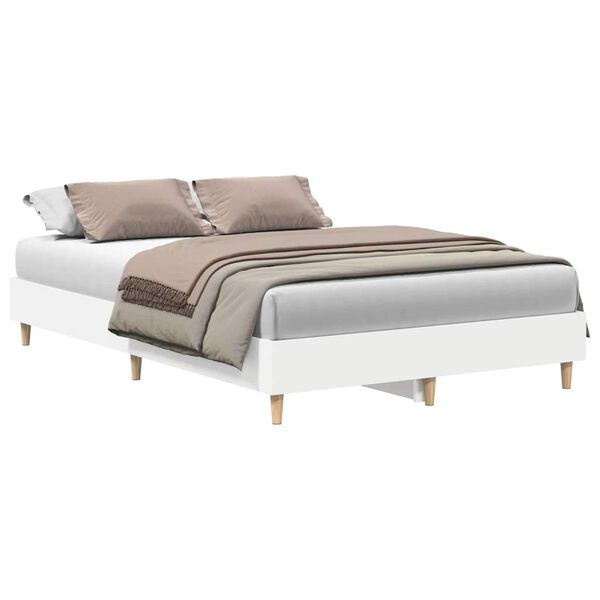 vidaXL Bedframe zonder matras 120x190 cm spaanplaat wit