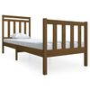 vidaXL Bedframe massief hout honingbruin 75x190 cm