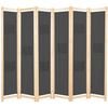 vidaXL Kamerscherm met 6 panelen 240x170x4 cm stof grijs
