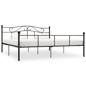 vidaXL Bedframe metaal zwart 200x200 cm