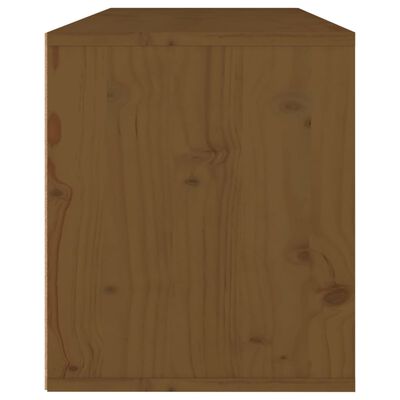 vidaXL Wandkast 80x30x35 cm massief grenenhout honingbruin
