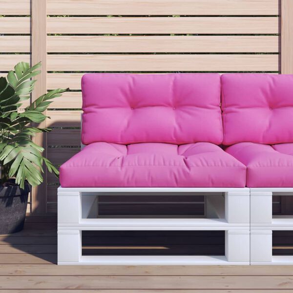 vidaXL Palletkussen 70x40x12 cm stof roze
