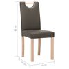 vidaXL Eetkamerstoelen 4 st kunstleer grijs