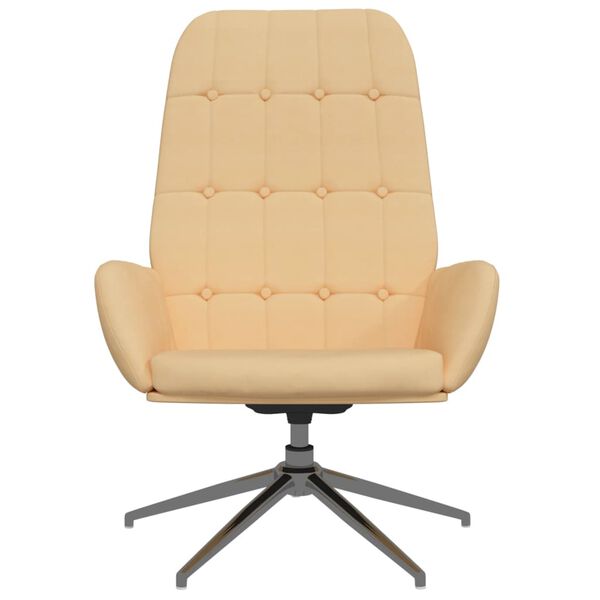 vidaXL Relaxstoel kunstsu&egrave;de cr&egrave;mekleurig