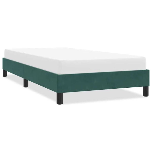 vidaXL Bedframe zonder matras 80x210 cm fluweel donkergroen