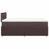 vidaXL Boxspring met matras stof donkerbruin 120x200 cm