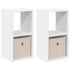 vidaXL Nachtkastje 2 st Wit 25,5 x 22 x 49,5 cm Bewerkt hout