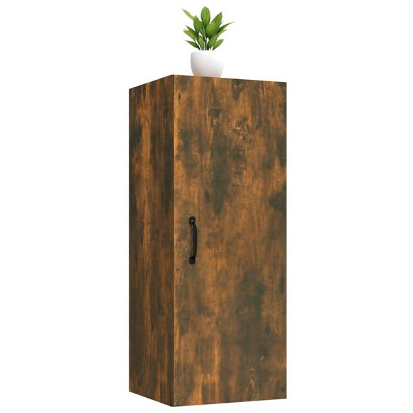 vidaXL Wandkast 34,5x34x90 cm bewerkt hout gerookt eikenkleurig