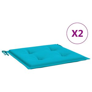 vidaXL Tuinstoelkussens 2 st 50x50x3 cm stof turquoise