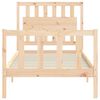 vidaXL Bedframe met hoofdbord massief hout