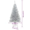 vidaXL Kerstboom met 150 LED met standaard Zilver 120 cm PET