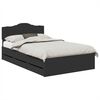 vidaXL Opslag bed met hoofdeinde Zwart 120 x 190 cm Bewerkt hout