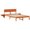 vidaXL Bedframe Wasbruin 140 x 190 cm Massief grenenhout