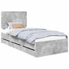 vidaXL Bedframe met lade Beton Grijs 75 x 190 cm Ingenieurshout