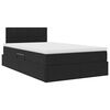 vidaXL Opbergbed met LED met matras met LED Zwart 120 x 190 cm Fluweel
