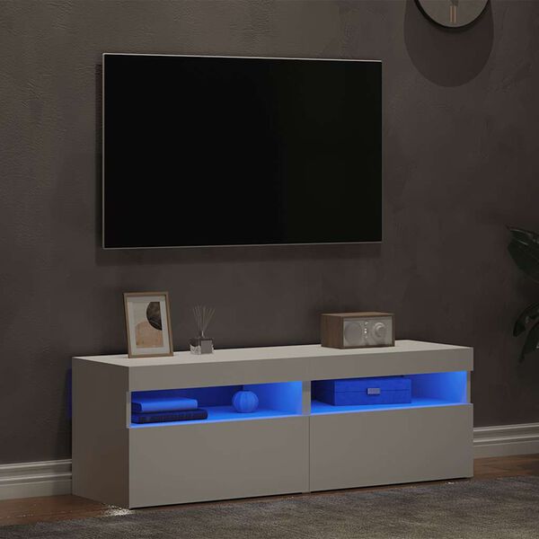 vidaXL Tv-meubelen 2 st met LED-verlichting 60x35x40 cm wit