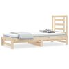 vidaXL Slaapbank uitschuifbaar 2x(90x200) cm massief grenenhout