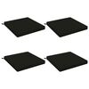 vidaXL Zitkussens SOEST 4 st 100% Polyester Zwart 60 x 60 x 7 cm