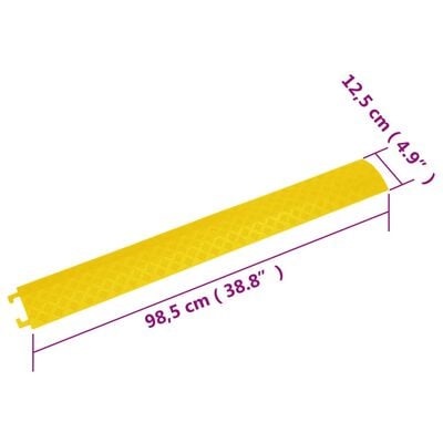 vidaXL Kabelbeschermers drempel 2 st 98,5 cm geel