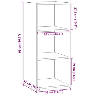 vidaXL Dressoir 40x41x93 cm bewerkt hout sonoma eikenkleurig