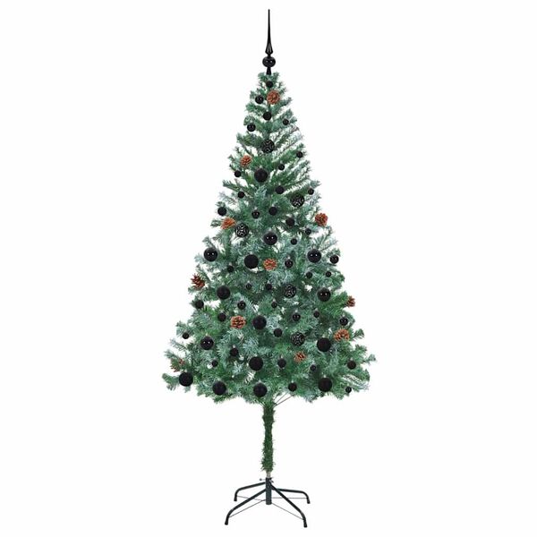 vidaXL Kunstkerstboom met 300 LED Groen 180 cm PVC en Staal