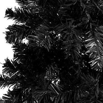 vidaXL Kerstboom met LED smal 120 cm zwart