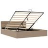 vidaXL Bedframe met opslag en LED kunstleer cappuccino 180x200 cm