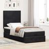 vidaXL Ottoman bed met matrassen en LED's 80x200cm fluweel zwart