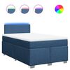 vidaXL Boxspring met matras stof blauw 120x190 cm