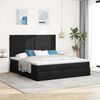vidaXL Ottoman bed met matras 180x200cm stof zwart