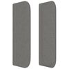 vidaXL Hoofdbord met randen 163x16x78/88 cm stof donkergrijs