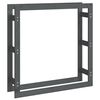 vidaXL Haardhoutrek 100x25x100 cm massief grenenhout grijs