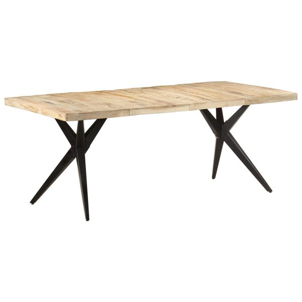 vidaXL Eettafel 200x90x76 cm ruw mangohout
