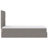 vidaXL Ottoman bed met matras en LED's 90x190cm stof taupe