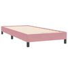 vidaXL Boxspring met matras fluweel roze 80x220 cm