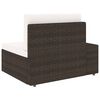 vidaXL 3-delige Loungeset poly rattan bruin