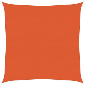 vidaXL Zonnezeil 160 g/m&sup2; vierkant 4x4 m HDPE oranje