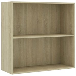vidaXL Boekenkast 80x30x76,5 cm bewerkt hout sonoma eikenkleurig
