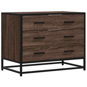 vidaXL Ladekast 70x41x56 cm bewerkt hout bruin eikenkleur