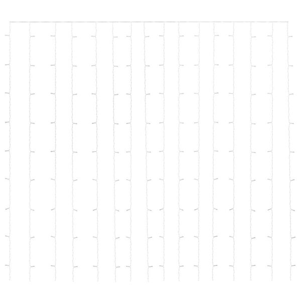 vidaXL Lichtsnoergordijn met 300 LED's en 8 functies 3x3 m koudwit