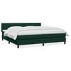 vidaXL Boxspring met matras fluweel donkergroen 180x220 cm
