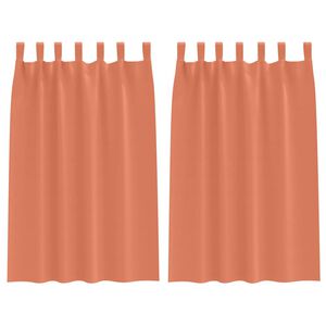 vidaXL Zwart-out Gordijnen met Ringen 2 st Terracotta 175 x 140 cm
