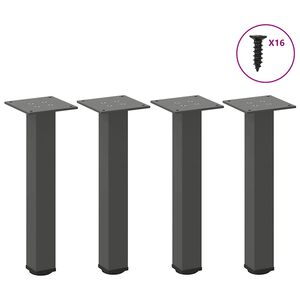 vidaXL Salontafelpoten 4 st 30-32 cm staal antraciet