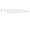 vidaXL Luifel automatisch met LED en windsensor 500x350 cm cr&egrave;mekleur