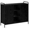 vidaXL Dressoir Zwart eiken 97 x 33 x 81 cm Bewerkt hout