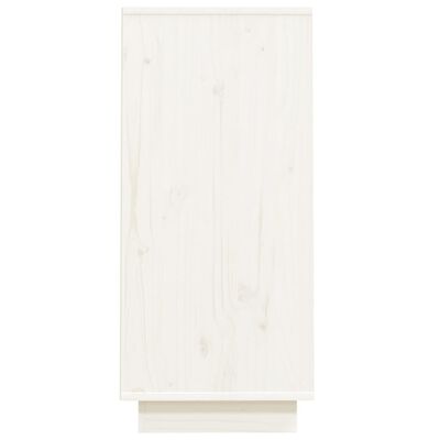 vidaXL Wandkast 60x34x75 cm massief grenenhout wit