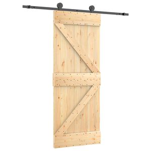 vidaXL Schuifdeur 70 x 210 cm Massief Grenenhout (Niet-Behandeld)
