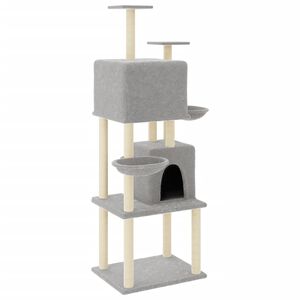 vidaXL Kattenmeubel met sisal krabpalen 180 cm lichtgrijs